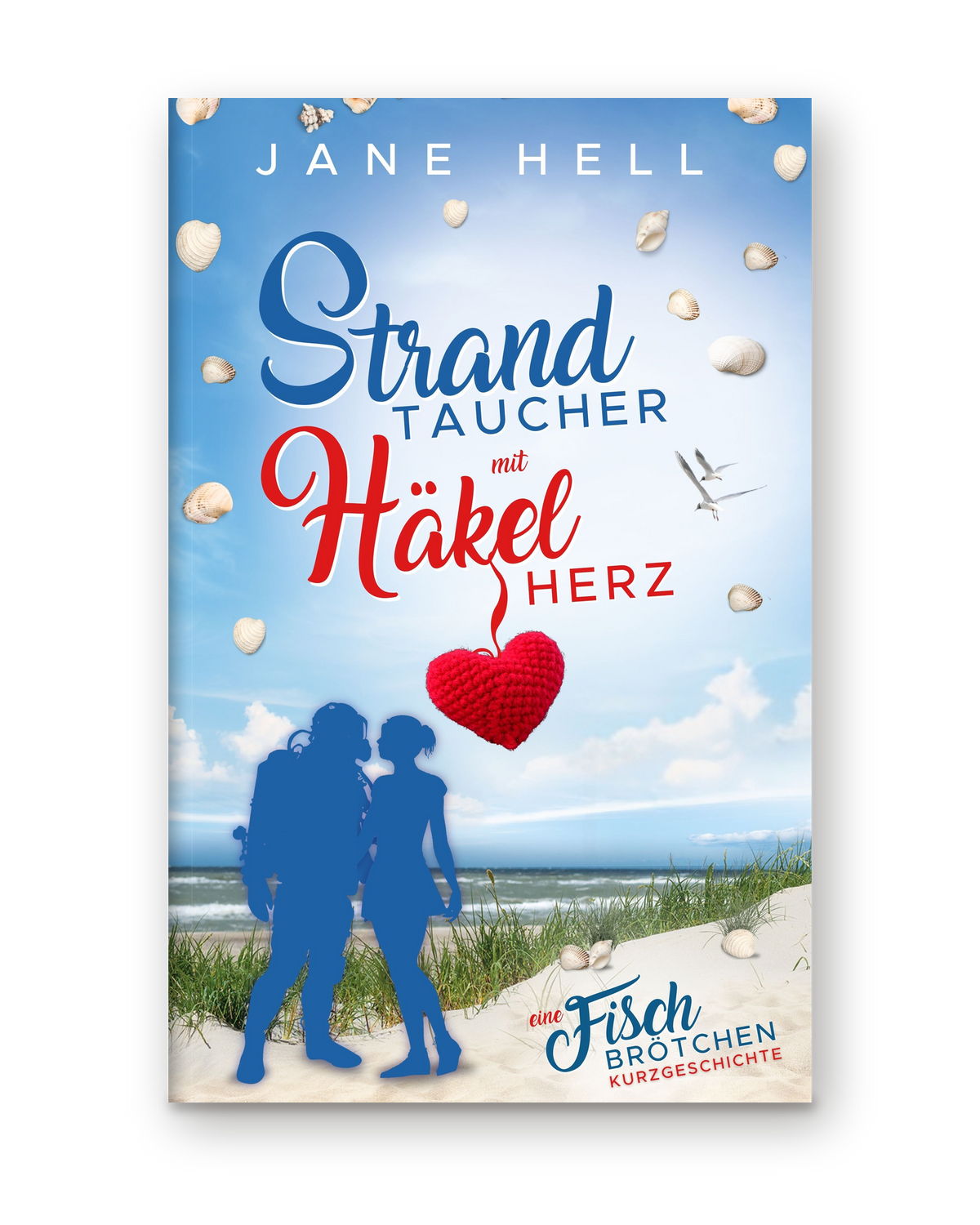 Strandtaucher mit Häkelherz